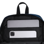 Sac à dos en polyester RPET souple pour tablette et ordinateur 15” couleur bleu marine cinquième vue