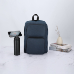 Sac à dos en polyester RPET souple pour tablette et ordinateur 15” couleur bleu marine