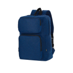 Sac à dos en polyester RPET doux pour tablette et ordinateur 15'' couleur bleu marine première vue