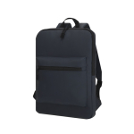 Sac à dos pour ordinateur en PU souple avec poche frontale 15'' couleur bleu marine troisième vue