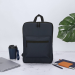 Sac à dos pour ordinateur en PU souple avec poche frontale 15'' couleur bleu marine