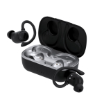 Écouteurs ergonomiques s'adaptant autour de l'oreille couleur noir deuxième vue