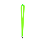 Lanyard en polyester aux couleurs fluo avec crochet pivotant couleur vert fluorescent deuxième vue
