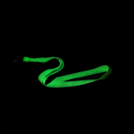 Lanyard en polyester aux couleurs fluo avec crochet pivotant couleur vert fluorescent troisième vue