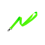 Lanyard en polyester aux couleurs fluo avec crochet pivotant couleur vert fluorescent première vue