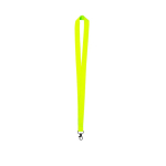 Lanyard en polyester aux couleurs fluo avec crochet pivotant couleur jaune fluorescent