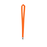 Lanyard en polyester aux couleurs fluo avec crochet pivotant couleur orange fluorescent première vue