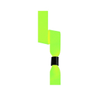 Bracelet événementiel polyester avec fermeture de sécurité ajustable couleur vert fluorescent deuxième vue