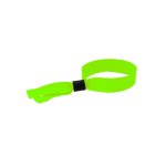 Bracelet événementiel polyester avec fermeture de sécurité ajustable couleur vert fluorescent première vue