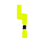 Bracelet événementiel polyester avec fermeture de sécurité ajustable couleur jaune fluorescent première vue