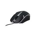 Souris filaire USB rétroéclairée avec LED pour gamers couleur noir troisième vue