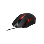 Souris filaire USB rétroéclairée avec LED pour gamers couleur noir quatrième vue