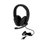 Casque audio avec arceau rétroéclairé LED pour gamers couleur noir première vue