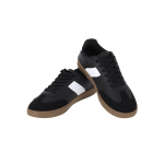 Chaussures en cuir souple et lacets assortis avec semelle caoutchouc couleur noir première vue