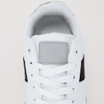 Chaussures en cuir souple et lacets assortis avec semelle caoutchouc couleur blanc cinquième vue