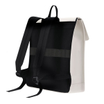 Sac à dos au toucher doux fermeture à boucle, sangle pour trolley 14'' couleur beige première vue