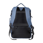 Sac à dos pour PC anti-vol en polyester avec port USB-A 17” couleur bleu deuxième vue