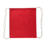 Sac à dos à cordes en coton de couleurs Oeko-Tex® 140g/m2 couleur rouge première vue