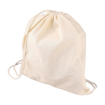 Sac à dos à cordes en coton naturel Oeko-Tex® 150g/m2 première vue