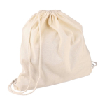 Sac à dos à cordes en coton naturel Oeko-Tex® 150g/m2 troisième vue