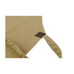 Tablier ajustable en toile avec une poche avant en cuir deuxième vue
