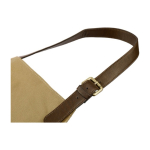 Tablier ajustable en toile avec une poche avant en cuir cinquième vue