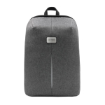 Sac à dos pour ordinateur portable en polyester recyclé 16” couleur gris avec zone d'impression