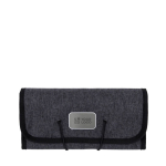 Organisateur de voyage pour appareils électroniques couleur gris avec zone d'impression