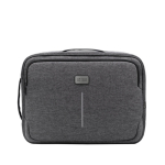 Sac à dos pouvant être transformé en malette pour PC 16” couleur gris avec zone d'impression
