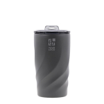 Tasse thermique en acier inoxydable avec intérieur en céramique 400ml couleur gris graphite avec zone d'impression