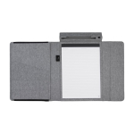 Porte-documents en RPET avec bloc-notes et poche pour appareils quatrième vue