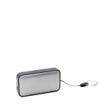 Enceinte sans fil ultra-fine en aluminium et daim 2W couleur gris avec zone d'impression