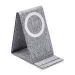 Support de téléphone en RPET avec chargeur pour téléphone couleur gris première vue