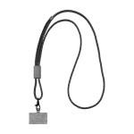 Lanyard en RPET élégant pour étui de téléphone couleur gris graphite première vue