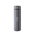 Thermos acier inoxydable recyclé avec filtre à thé 425ml couleur gris graphite avec zone d'impression
