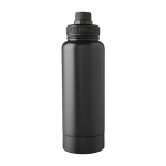 Bouteille en acier inoxydable avec compartiment à la base 1L couleur noir première vue
