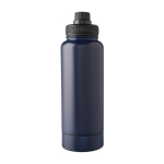 Bouteille en acier inoxydable avec compartiment à la base 1L couleur bleu première vue