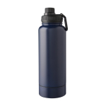 Bouteille en acier inoxydable avec compartiment à la base 1L couleur bleu troisième vue