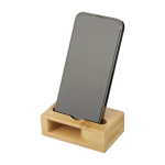 Support téléphone en bambou avec amplificateur sonore première vue