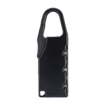 Cadenas à combinaison en zinc avec mousqueton couleur noir première vue