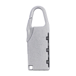 Cadenas à combinaison en zinc avec mousqueton couleur argenté première vue