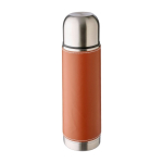 Thermos en acier inoxydable avec housse amovible en cuir 400ml deuxième vue