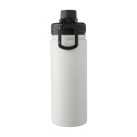 Bouteille en acier inoxydable avec embout à vis et anse 500ml couleur blanc deuxième vue