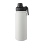 Bouteille en acier inoxydable avec embout à vis et anse 500ml couleur blanc troisième vue