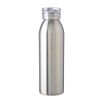 Bouteille en acier inoxydable recyclé avec bouchon et sangle 650ml couleur argenté première vue