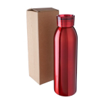Bouteille en acier inoxydable recyclé avec bouchon et sangle 650ml dixième vue