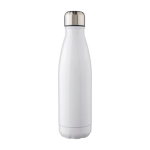 Bouteille en acier inoxydable avec bouchon à vis argenté 650ml couleur blanc première vue