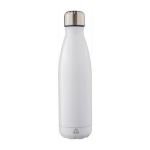 Gourde en acier inoxydable recyclé à double paroi 500ml couleur blanc deuxième vue