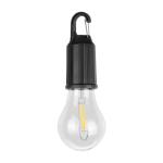 Lampe rechargeable en forme d'ampoule avec clip pour transport couleur noir première vue