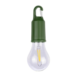 Lampe rechargeable en forme d'ampoule avec clip pour transport couleur vert première vue